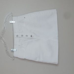 Madewell Rigid Denim A-Line Mini Skirt in Tile White Size 26